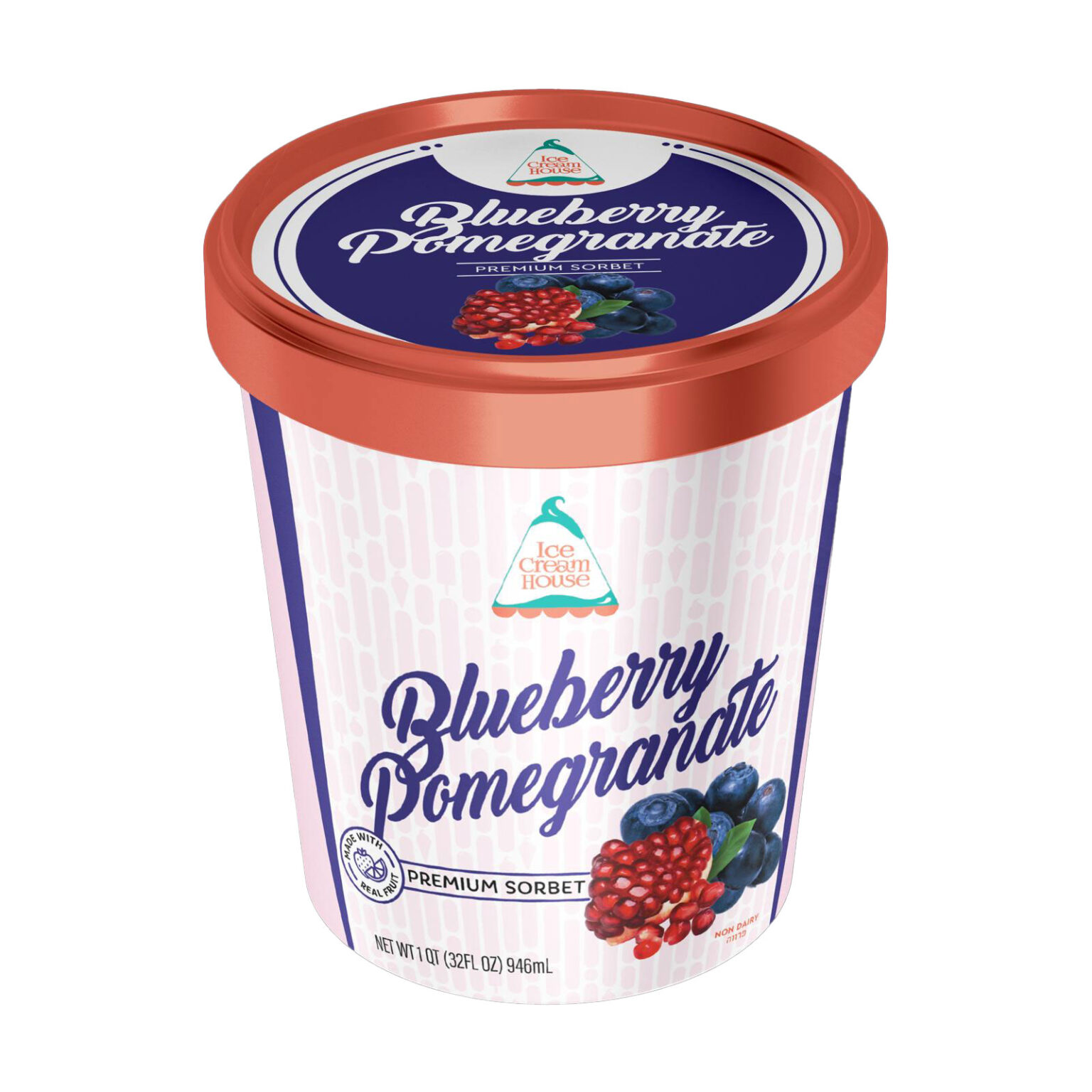 Blueberry Pomegranate - Kosher Ice Cream