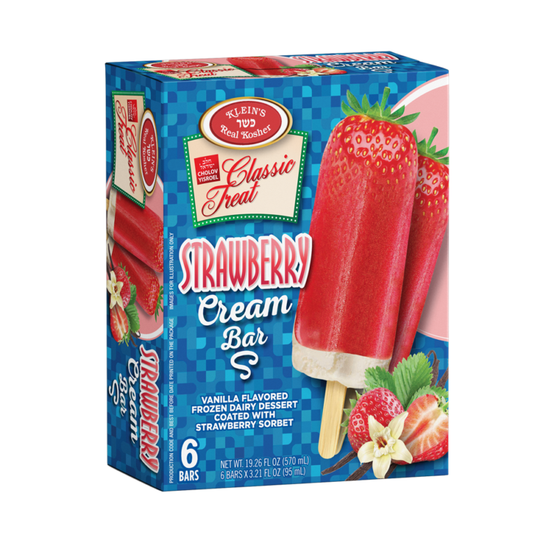 Strawberry Cream Bar Nondairy Kosher Ice Cream