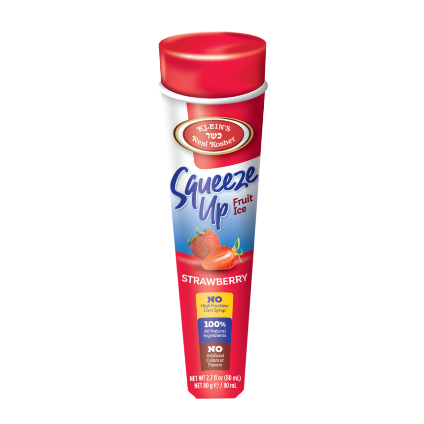 Squeeze up strawberry kosher ice cream