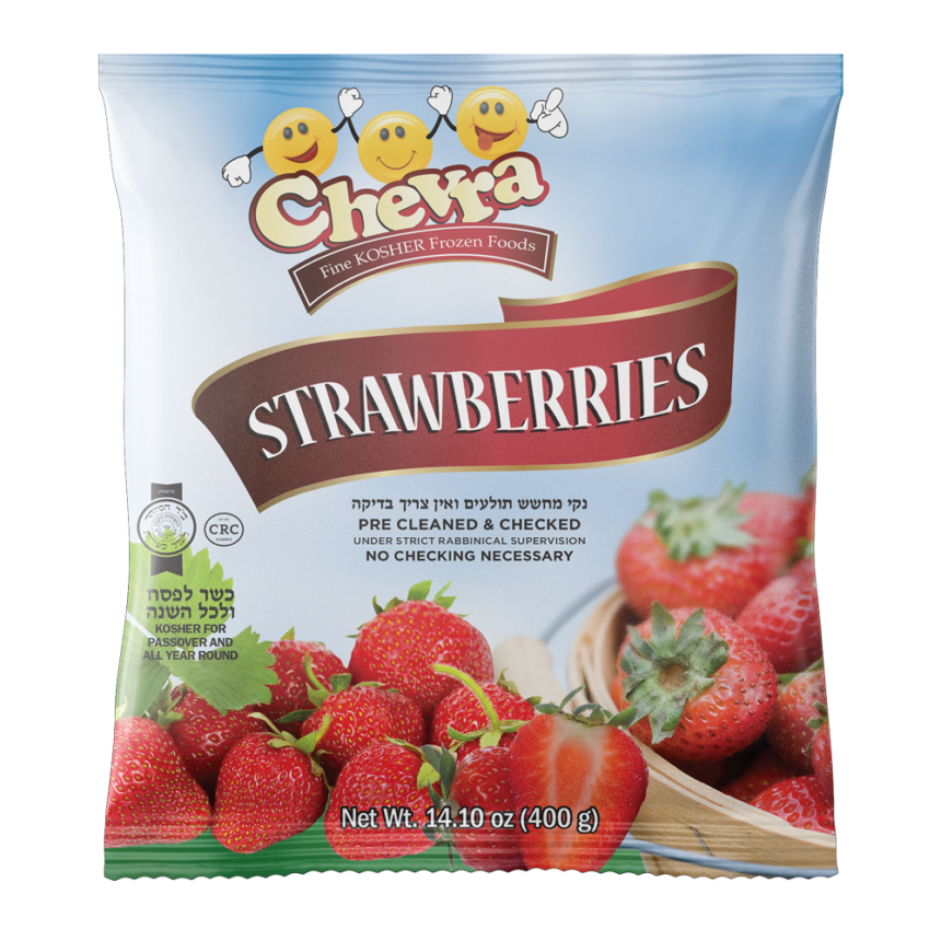 Strawberries kosher ice cream